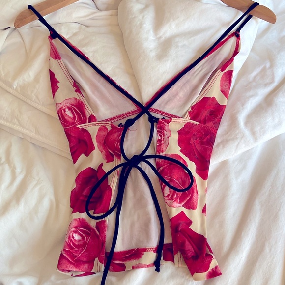 Vintage TRIPP NYC Rose Halter Tank: size S - Picture 2 of 10